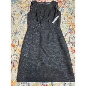 NWT Women's Tahari Arthur S. Levine Black Shimmer A-Line Dress Size 4 $128 MSRP